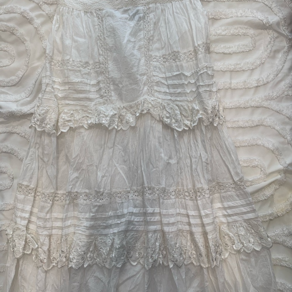 ASOS White Lace strapless dress